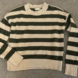 Altar’d State striped sweater tan/brown & army green sz XS